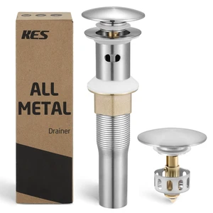 All Metal Bathroom Sink Drain with Strainer Basket Hair Catcher Anti Clog Pop Up Drain Stopper for Vanity Vessel Sink with Overflow, Rustproof 18/8 Stainless Steel Brushed Nickel S2013A-BN All Metal Bathroom Sink Drain with Strainer Basket Hair Catcher Anti Clog Pop Up Drain Stopper for Vanity Vessel Sink with Overflow, Rustproof 18/8 Stainless Steel Brushed Nickel S2013A-BN