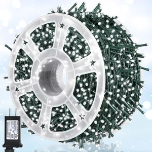 164Ft 500 LED White Christmas Lights, Waterproof 8 Twinkle with Memory Functions Christmas Tree Lights for Indoor Outdoor Christmas Tree Garden Decoration (164FT, White) 164Ft 500 LED White Christmas Lights, Waterproof 8 Twinkle with Memory Functions Christmas Tree Lights for Indoor Outdoor Christmas Tree Garden Decoration (164FT, White)