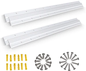 French Cleat 30 inch, 2 Pairs Heavy Duty Aluminum Z Clips/Bar Hanger Interlocking Wall Mounting Bracket Hardware Kit for Hanging Mirrors, Picture, Shelf, Headboard, Cabinet, Whiteboard, Art, Frames French Cleat 30 inch, 2 Pairs Heavy Duty Aluminum Z Clips/Bar Hanger Interlocking Wall Mounting Bracket Hardware Kit for Hanging Mirrors, Picture, Shelf, Headboard, Cabinet, Whiteboard, Art, Frames