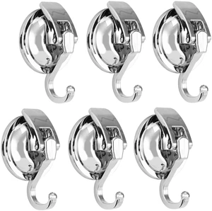 Wreath Hanger, 6 Pack, Silver-Plated Polished Suction Hooks for Window Glass Kitchen Bathroom, Reusable Without Punching for Towel Loofah Robe Coat Wreath Decor, ABS Plastic Wreath Hanger, 6 Pack, Silver-Plated Polished Suction Hooks for Window Glass Kitchen Bathroom, Reusable Without Punching for Towel Loofah Robe Coat Wreath Decor, ABS Plastic