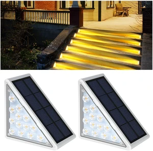 LED Solar Step Lights Waterproof Outdoor Stair Lights, Warm White Solar Deck Light IP67 Solar Decoration Lights for Yard, Patio, Garden, Walkways, Front Door, Pathway, Driveway, Porch 2PK LED Solar Step Lights Waterproof Outdoor Stair Lights, Warm White Solar Deck Light IP67 Solar Decoration Lights for Yard, Patio, Garden, Walkways, Front Door, Pathway, Driveway, Porch 2PK