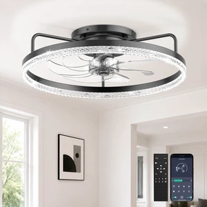 Ceiling Fan with Lights and Remote, 20in Modern Ceiling Fans 3000K-6500K Smart Ceiling Fans with Lights, Low Profile Flush Mount Ceiling Fan with Light, Quiet Ceiling Fan for Bedroom Ceiling Fan with Lights and Remote, 20in Modern Ceiling Fans 3000K-6500K Smart Ceiling Fans with Lights, Low Profile Flush Mount Ceiling Fan with Light, Quiet Ceiling Fan for Bedroom