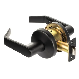 Austin Passage Lever Set, ADA, Light Duty, Flat Black ADA Compliant Passage Door Lever Lockset For Hallway Or Closet Use, Non-Locking, Light Duty Construction, Model AUS-30-US19 Austin Passage Lever Set, ADA, Light Duty, Flat Black ADA Compliant Passage Door Lever Lockset For Hallway Or Closet Use, Non-Locking, Light Duty Construction, Model AUS-30-US19