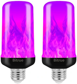 LED Flame Bulbs, 4 Modes Purple Flame Effect Light Bulbs, E26 Base Fire Light Bulb with Gravity Sensor, Flickering Light Bulbs for Hallowee Home Decor (Purple 2 Pack) LED Flame Bulbs, 4 Modes Purple Flame Effect Light Bulbs, E26 Base Fire Light Bulb with Gravity Sensor, Flickering Light Bulbs for Hallowee Home Decor (Purple 2 Pack)