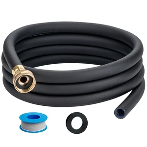 16FT Dehumidifier Drain Hose with 3/4 FHT Brass Rustproof Connector Versatile Drain Hose Perfectly Compatible with most Dehumidifiers and 3/4 external thread outlet (Black, 16FT) 16FT Dehumidifier Drain Hose with 3/4 FHT Brass Rustproof Connector Versatile Drain Hose Perfectly Compatible with most Dehumidifiers and 3/4 external thread outlet (Black, 16FT)