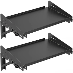 Garage Folding Storage Rack Shelves,200LB Metal Wall Mounted Adjustable Rail Shelf for Garage,Power Tools,Toolbox,Storage Shelves with Lip for Workshop Kitchen Office (2 Pack) Garage Folding Storage Rack Shelves,200LB Metal Wall Mounted Adjustable Rail Shelf for Garage,Power Tools,Toolbox,Storage Shelves with Lip for Workshop Kitchen Office (2 Pack)