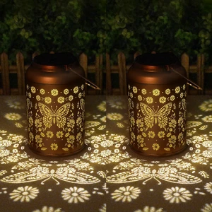 Birthday Gifts for Women Men - 2 Pack Butterfly Solar Lanterns Outdoor Waterproof, Mothers Day Gifts for Mom Grandma, Butterflies Solar Lights Garden Decor, Outdoor Decor for Patio, Yard Birthday Gifts for Women Men - 2 Pack Butterfly Solar Lanterns Outdoor Waterproof, Mothers Day Gifts for Mom Grandma, Butterflies Solar Lights Garden Decor, Outdoor Decor for Patio, Yard
