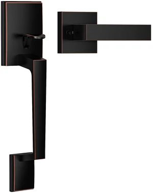 Oil Rubbed Bronze Front Door Handle No Lock with Modern Lever Exteior Door Handle for Every Deadbolt, Long-lasting Performance, Reversible for Left & Right Door, Lower Half Grip Oil Rubbed Bronze Front Door Handle No Lock with Modern Lever Exteior Door Handle for Every Deadbolt, Long-lasting Performance, Reversible for Left & Right Door, Lower Half Grip