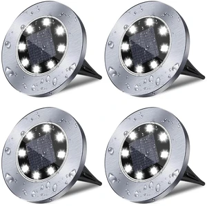4.6 Inch Diameter Solar Ground Lights, Waterproof Solar Garden Lights, Outdoor Garden Waterproof Bright in-Ground Light, Landscape Lighting for Pathway,Yard,Lawn,Patio,Walkway (4 Pack White Light) 4.6 Inch Diameter Solar Ground Lights, Waterproof Solar Garden Lights, Outdoor Garden Waterproof Bright in-Ground Light, Landscape Lighting for Pathway,Yard,Lawn,Patio,Walkway (4 Pack White Light)