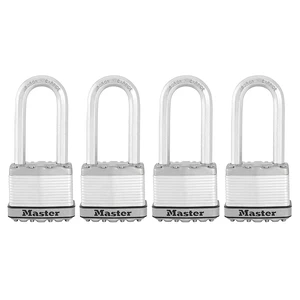 M5XQLJ Magnum Heavy Duty Outdoor Padlock with Key, 4 Pack Keyed-Alike M5XQLJ Magnum Heavy Duty Outdoor Padlock with Key, 4 Pack Keyed-Alike