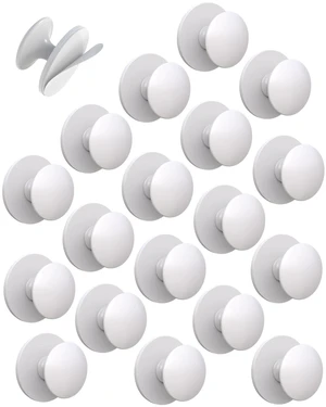 20 Pack White Self-Adhesive Cabinet Knobs, Self-Stick Hardware Kitchen Cabinet Handles, No-Punch Peel and Stick Drawer Knobs for Refrigerators, Dressers, Windows, Closets 20 Pack White Self-Adhesive Cabinet Knobs, Self-Stick Hardware Kitchen Cabinet Handles, No-Punch Peel and Stick Drawer Knobs for Refrigerators, Dressers, Windows, Closets