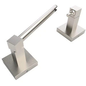 Brushed Nickel Toilet Paper Holder Wall Mount for Bathroom Dual-Post Pivoting Tissue Roll Holder with Square Base, Rustproof 304 Stainless Steel, Screw-in, for Hotel Apartments, Modern Brushed Nickel Toilet Paper Holder Wall Mount for Bathroom Dual-Post Pivoting Tissue Roll Holder with Square Base, Rustproof 304 Stainless Steel, Screw-in, for Hotel Apartments, Modern