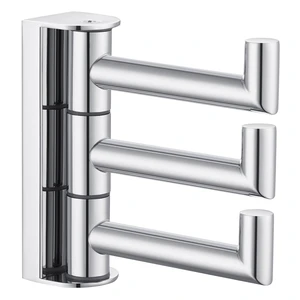 Swivel Towel Hook 3 Arms, Robe Coat Wall Hook, Polished Chrome Rustproof SUS304 Stainless Steel Hand Towel Holder, Foldable Space Saver for Bathroom Kitchen Closet Entryway, Screws Mounted Swivel Towel Hook 3 Arms, Robe Coat Wall Hook, Polished Chrome Rustproof SUS304 Stainless Steel Hand Towel Holder, Foldable Space Saver for Bathroom Kitchen Closet Entryway, Screws Mounted