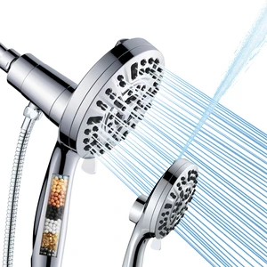 Filtered Shower Head with Handheld, Magnetic Adjustable, Chome High Pressure 9 Spray Modes, 10-Stage Water Filtration System, Anti-Clog Nozzles, 60-Inch Long Hose Filtered Shower Head with Handheld, Magnetic Adjustable, Chome High Pressure 9 Spray Modes, 10-Stage Water Filtration System, Anti-Clog Nozzles, 60-Inch Long Hose