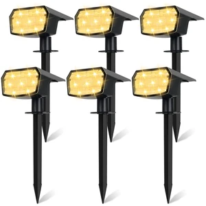 6-Pack Solar Spot Lights Outdoor Waterproof,Landscape Spotlight Warm White 59 LED, 3 Lighting Modes, IP65 Waterproof, Solar Powered Outdoor Lights for Yard Garden 6-Pack Solar Spot Lights Outdoor Waterproof,Landscape Spotlight Warm White 59 LED, 3 Lighting Modes, IP65 Waterproof, Solar Powered Outdoor Lights for Yard Garden