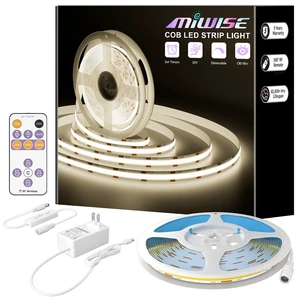 COB LED Strip,4000K Natural White 32.8ft/10m,Dimmable Super Bright 24V LED Strip Light,CRI 90+ Flexible Tape Light with RF Remote Timer Function,for Home/Cabinet/Bedroom/TV DIY Lighting Project COB LED Strip,4000K Natural White 32.8ft/10m,Dimmable Super Bright 24V LED Strip Light,CRI 90+ Flexible Tape Light with RF Remote Timer Function,for Home/Cabinet/Bedroom/TV DIY Lighting Project