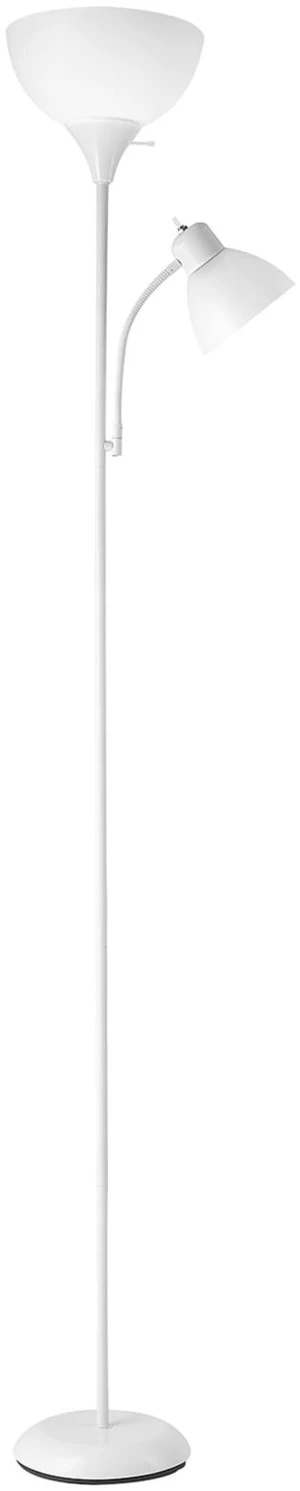 67136 72" Torchiere Floor Lamp with Adjustable Reading Light, Matte White Finish, Frosted Shades, Rotary Switch on Socket, E26 Base 67136 72" Torchiere Floor Lamp with Adjustable Reading Light, Matte White Finish, Frosted Shades, Rotary Switch on Socket, E26 Base