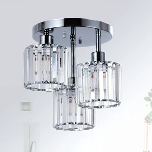 Semi Flush Mount Ceiling Light,3-Light Modern Close to Ceiling Light Fixtures,Kitchen Light with Clear Crystal Shades, Hallway Light Fixtures for Kitchen Entryway Bedroom Bathroom Foyer Semi Flush Mount Ceiling Light,3-Light Modern Close to Ceiling Light Fixtures,Kitchen Light with Clear Crystal Shades, Hallway Light Fixtures for Kitchen Entryway Bedroom Bathroom Foyer