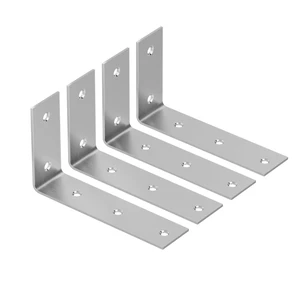 7 Inch Shelf Bracket, Heavy Duty L Bracket, Brushed Nickel, 4 Pack 3mm Thick Stainless Steel, 55 LB Load Capacity, 1.8 Inch Wide Support, Rust Resistant, Easy Installation 7 Inch Shelf Bracket, Heavy Duty L Bracket, Brushed Nickel, 4 Pack 3mm Thick Stainless Steel, 55 LB Load Capacity, 1.8 Inch Wide Support, Rust Resistant, Easy Installation