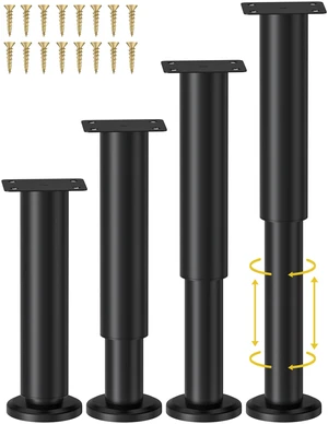 4 Pcs Adjustable Height Bed Support Legs for Bed Frame/Bed Center Slat, Metal Adjustable Furniture Legs 7.08-12.2 inch for Bed/Sofa/Cabinet/Couch/Dresser/Table,Heavy Bed Replacement Legs 4 Pcs Adjustable Height Bed Support Legs for Bed Frame/Bed Center Slat, Metal Adjustable Furniture Legs 7.08-12.2 inch for Bed/Sofa/Cabinet/Couch/Dresser/Table,Heavy Bed Replacement Legs