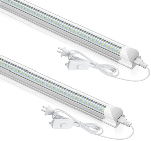 LED Shop Light 3FT, 34W 4760LM 6500K, V-Shape T8 LED Tube Lights Ceiling Shop Lights, Linkable Under Counter Light for Kitchen, Garage, Workbench, Basement, Plug and Play, ETL Listed, 2-Pack LED Shop Light 3FT, 34W 4760LM 6500K, V-Shape T8 LED Tube Lights Ceiling Shop Lights, Linkable Under Counter Light for Kitchen, Garage, Workbench, Basement, Plug and Play, ETL Listed, 2-Pack