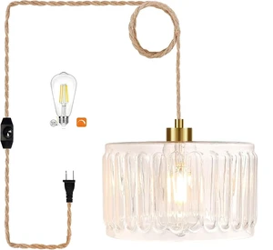 Glass Plug in Pendant Light Hanging Lights with Plug in Cord Milk White Hanging Lamp Gold Dimmable Mid Century Modern Plug in Chandelier Ceiling Fixture for Living Room,Kitchen,Boho Glass Plug in Pendant Light Hanging Lights with Plug in Cord Milk White Hanging Lamp Gold Dimmable Mid Century Modern Plug in Chandelier Ceiling Fixture for Living Room,Kitchen,Boho