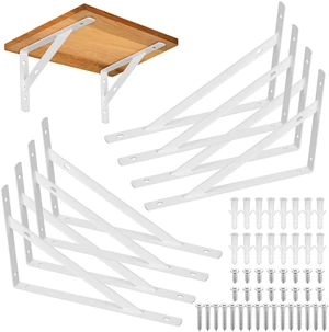 8 Pcs Heavy Duty Shelf Brackets, Floating Metal Shelf Brackets, L Shaped Shelves Support Angle Brackets for Heavy Duty Floating Shelves (9.84 x6.29 inch White) 8 Pcs Heavy Duty Shelf Brackets, Floating Metal Shelf Brackets, L Shaped Shelves Support Angle Brackets for Heavy Duty Floating Shelves (9.84 x6.29 inch White)