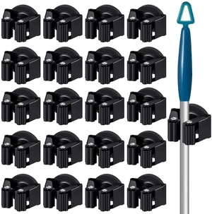 20 Pcs Magnetic Broom Holder Wall Mounted Anti Slip Rack,Black Movable Magnetic Organizer for Mops Brooms, Dual Roller Grip, Wall Storage for Garage Kitchen Laundry Garden Tools 20 Pcs Magnetic Broom Holder Wall Mounted Anti Slip Rack,Black Movable Magnetic Organizer for Mops Brooms, Dual Roller Grip, Wall Storage for Garage Kitchen Laundry Garden Tools