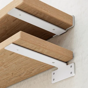Shelf Brackets, Heavy Duty Floating Shelf Brackets 12-Inch Long, 6-Pack Brackets for Shelves, Matte White L Hidden Metal Wall Shelf Support Shelving Brackets, 1/5-Inch Thick 160 lb. Load Capacity Shelf Brackets, Heavy Duty Floating Shelf Brackets 12-Inch Long, 6-Pack Brackets for Shelves, Matte White L Hidden Metal Wall Shelf Support Shelving Brackets, 1/5-Inch Thick 160 lb. Load Capacity
