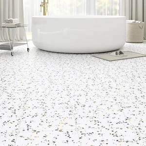 40-Pack 40 Sq.Ft Peel and Stick Floor Tiles Vinyl Matte Pattern Flooring, 12 x 12 Self Adhesive Vinyl Flooring DIY for Kitchen, Bathroom, Laundry, White Terrazzo Marble 40-Pack 40 Sq.Ft Peel and Stick Floor Tiles Vinyl Matte Pattern Flooring, 12 x 12 Self Adhesive Vinyl Flooring DIY for Kitchen, Bathroom, Laundry, White Terrazzo Marble