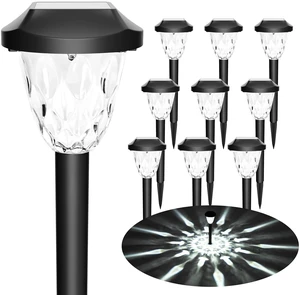 10 Pack Solar Lights Outdoor, Solar Pathway Lights with Great Pattern, Waterproof Auto On/Off Light for Outside Yard Garden Walkway Driveway Lawn Pathway 10 Pack Solar Lights Outdoor, Solar Pathway Lights with Great Pattern, Waterproof Auto On/Off Light for Outside Yard Garden Walkway Driveway Lawn Pathway