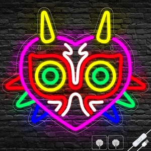Majora's Mask Neon Sign, Zelda Gaming Neon Sign for Game Room Decor, Zelda Mask for Boys Room Decor & Gaming Wall Deocr, USB Powered Gamer Gifts for Boys, Teens and Zelda Fans Majora's Mask Neon Sign, Zelda Gaming Neon Sign for Game Room Decor, Zelda Mask for Boys Room Decor & Gaming Wall Deocr, USB Powered Gamer Gifts for Boys, Teens and Zelda Fans
