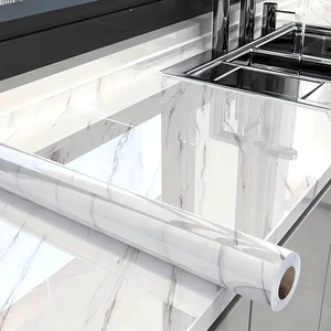 Glossy Marble Contact Paper Peel and Stick Wallpaper 15.7x394 Self Adhesive Removable Wallpaper White Contact Paper for Countertops Waterproof for Kitchen Cabinet Decor Vinyl Roll Glossy Marble Contact Paper Peel and Stick Wallpaper 15.7x394 Self Adhesive Removable Wallpaper White Contact Paper for Countertops Waterproof for Kitchen Cabinet Decor Vinyl Roll