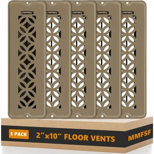 5 Pack Floor Vent Covers,Floor Register 2x10,Adjustable Decorative Vent Covers for Home Floor (2"X10"- 5pack) 5 Pack Floor Vent Covers,Floor Register 2x10,Adjustable Decorative Vent Covers for Home Floor (2"X10"- 5pack)