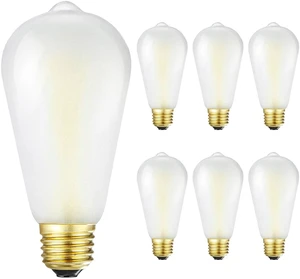 Dimmable E26 LED Bulbs, 75W Frosted Edison Bulb,4000K Neutral White 8W light bulb Equal 75 watt Vintage Edison Bulb, ST58 Frosted Edison Bulbs with 90+ CRI,850LM,AC120V,6Pack Dimmable E26 LED Bulbs, 75W Frosted Edison Bulb,4000K Neutral White 8W light bulb Equal 75 watt Vintage Edison Bulb, ST58 Frosted Edison Bulbs with 90+ CRI,850LM,AC120V,6Pack