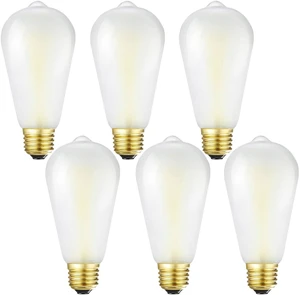 Frosted E26 Edison Bulbs 8W LED Bulb, Dimmable 3000K Soft White Light Bulb 8W Frosted Light Bulb Equal 75 watt Vintage Edison Bulb,ST58 Antique LED Filament Bulb with 90+ CRI,850LM,AC120V,6Pack Frosted E26 Edison Bulbs 8W LED Bulb, Dimmable 3000K Soft White Light Bulb 8W Frosted Light Bulb Equal 75 watt Vintage Edison Bulb,ST58 Antique LED Filament Bulb with 90+ CRI,850LM,AC120V,6Pack