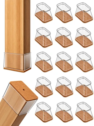 Chair Leg Floor Protectors Rectangle Caps Covers Furniture Pads 24Pcs Clear Silicone Felt Chair Sliders for Hardwood Floors Protect the Floor from Scratches(Fit:L 1.5" to 2", W 1" to1-3/8) Chair Leg Floor Protectors Rectangle Caps Covers Furniture Pads 24Pcs Clear Silicone Felt Chair Sliders for Hardwood Floors Protect the Floor from Scratches(Fit:L 1.5" to 2", W 1" to1-3/8)