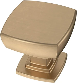 (10-Pack) Square Champagne Bronze Cabinet Knobs for Dressers, Drawers, Kitchen Cabinet Door, Vanity, Furniture, Closet Knobs, 1-1/8 Inch | Parow (10-Pack) Square Champagne Bronze Cabinet Knobs for Dressers, Drawers, Kitchen Cabinet Door, Vanity, Furniture, Closet Knobs, 1-1/8 Inch | Parow