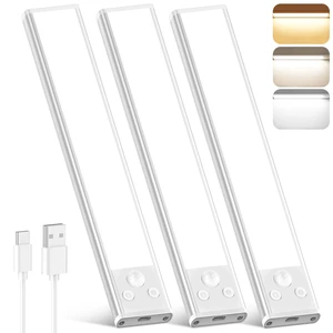Motion Sensor Under Cabinet Lights, 2500mAh 12inch Battery Operated Wireless Under Counter Lights Indoor, Magnetic 108-LED Dimmable Closet Lights for Kitchen with 3 Color Temperature, 3 Packs Motion Sensor Under Cabinet Lights, 2500mAh 12inch Battery Operated Wireless Under Counter Lights Indoor, Magnetic 108-LED Dimmable Closet Lights for Kitchen with 3 Color Temperature, 3 Packs