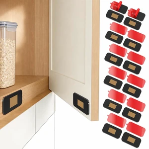 12 Pack Cabinet Magnets for Closure, Black, No Drill Ultra-Thin 15 Ib hold, embedded magnet, stainless steel, 48 thin and thick adhesive pads, easy-peel tabs, kitchens, closets and RVs 12 Pack Cabinet Magnets for Closure, Black, No Drill Ultra-Thin 15 Ib hold, embedded magnet, stainless steel, 48 thin and thick adhesive pads, easy-peel tabs, kitchens, closets and RVs