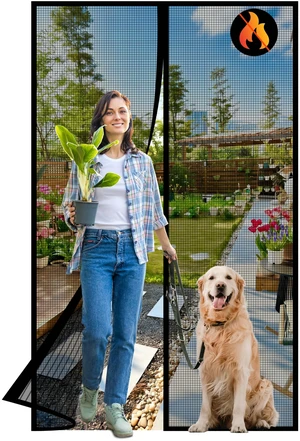 Magnetic Fiberglass Screen Door -Fit Door Size 38.0 x 83.0'' Screen Door Mesh for Front Door or Sliding Door, Pet & Kid Friendly, Stripe Black Magnetic Fiberglass Screen Door -Fit Door Size 38.0 x 83.0'' Screen Door Mesh for Front Door or Sliding Door, Pet & Kid Friendly, Stripe Black