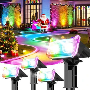 Solar Lights Outdoor Waterproof IP65, 4 Pack Solar Spot Lights Outdoor with 14 Big LEDs, 2-in-1 Wall Lights & 7 Modes Solar Landscape Spotlights for Pathway Yard Patio Decor Garden Gifts (RGB) Solar Lights Outdoor Waterproof IP65, 4 Pack Solar Spot Lights Outdoor with 14 Big LEDs, 2-in-1 Wall Lights & 7 Modes Solar Landscape Spotlights for Pathway Yard Patio Decor Garden Gifts (RGB)