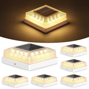 3.5x3.5 4x4 Solar Post Cap Light Outdoor 6-Pack White 3 Lighting Modes, IP65 Waterproof, for Wooden/Vinyl Posts, Outdoor, for Garden, Patio, Fence, Deck 3.5x3.5 4x4 Solar Post Cap Light Outdoor 6-Pack White 3 Lighting Modes, IP65 Waterproof, for Wooden/Vinyl Posts, Outdoor, for Garden, Patio, Fence, Deck