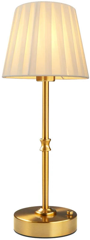 Cordless Table Lamp Rechargeable: Fast Charging & Long Lasting - 2700K Warm Light Small Vintage Gold Lamps -Bedside Dinning Living Room Bedroom - Pleated Shade Cordless Table Lamp Rechargeable: Fast Charging & Long Lasting - 2700K Warm Light Small Vintage Gold Lamps -Bedside Dinning Living Room Bedroom - Pleated Shade