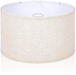 Beige Drum Lamp Shades for Floor Lamps, 13" Top x 13" Bottom x 10" High, Easy to Assemble, Replacement Linen Lampshades for Table Lamps & Bedside Lamps (1.65" Spider) Beige Drum Lamp Shades for Floor Lamps, 13" Top x 13" Bottom x 10" High, Easy to Assemble, Replacement Linen Lampshades for Table Lamps & Bedside Lamps (1.65" Spider)