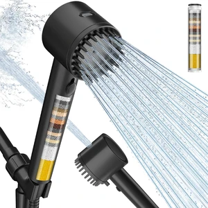 Filtered Shower Head with Handheld, Showerhead with Filters Black Filtered Shower Head with Handheld Built-in Power Wash - Remove Chlorine - Reduces Dry Itchy Skin, Black Filtered Shower Head with Handheld, Showerhead with Filters Black Filtered Shower Head with Handheld Built-in Power Wash - Remove Chlorine - Reduces Dry Itchy Skin, Black