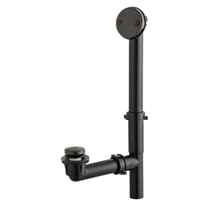 1-1/2" Black Tubular Bath Drain Kit with Tip-Toe Bath Drain Stopper, Touch-Toe Tub Drain, Tip Toe Bathtub Drain Waste and Overflow With Plug and Bathtub Overflow Drain Cover,Oil Rubbed Bronze 1-1/2" Black Tubular Bath Drain Kit with Tip-Toe Bath Drain Stopper, Touch-Toe Tub Drain, Tip Toe Bathtub Drain Waste and Overflow With Plug and Bathtub Overflow Drain Cover,Oil Rubbed Bronze