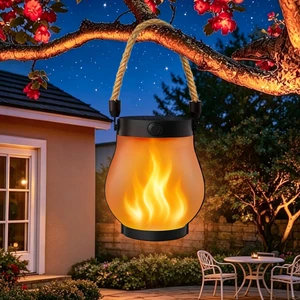 1 Pack Solar Lanterns Outdoor Waterproof, Solar Flame Lanterns with 2 Modes Ultra-Real Flame, USB/Solar Charging, IP65 Waterproof, Hanging/Table Solar Lights Outdoor for Tree Garden Porch Yard Patio 1 Pack Solar Lanterns Outdoor Waterproof, Solar Flame Lanterns with 2 Modes Ultra-Real Flame, USB/Solar Charging, IP65 Waterproof, Hanging/Table Solar Lights Outdoor for Tree Garden Porch Yard Patio