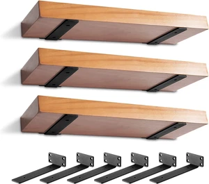 6 Pack Heavy Duty Metal Shelf Brackets 8 inch Long,Black L-Shaped Wall Shelf Bracket Hidden & Decorative Shelf Bracket,1/5-Thick,150 lbs of weight capacity 6 Pack Heavy Duty Metal Shelf Brackets 8 inch Long,Black L-Shaped Wall Shelf Bracket Hidden & Decorative Shelf Bracket,1/5-Thick,150 lbs of weight capacity
