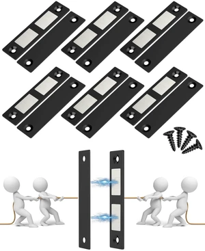 6 Pack Ultra Thin Magnets Latch, 30 Lb Kitchen Door Magnetic Catch Screw on Adhesive, Strong Cabinet Double Magnet Catch for Wardrobe Closet Door Drawer Wardrobe Cupboard Closing 6 Pack Ultra Thin Magnets Latch, 30 Lb Kitchen Door Magnetic Catch Screw on Adhesive, Strong Cabinet Double Magnet Catch for Wardrobe Closet Door Drawer Wardrobe Cupboard Closing